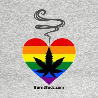 Burnt Budz Rainbow Heart Logo T-Shirt